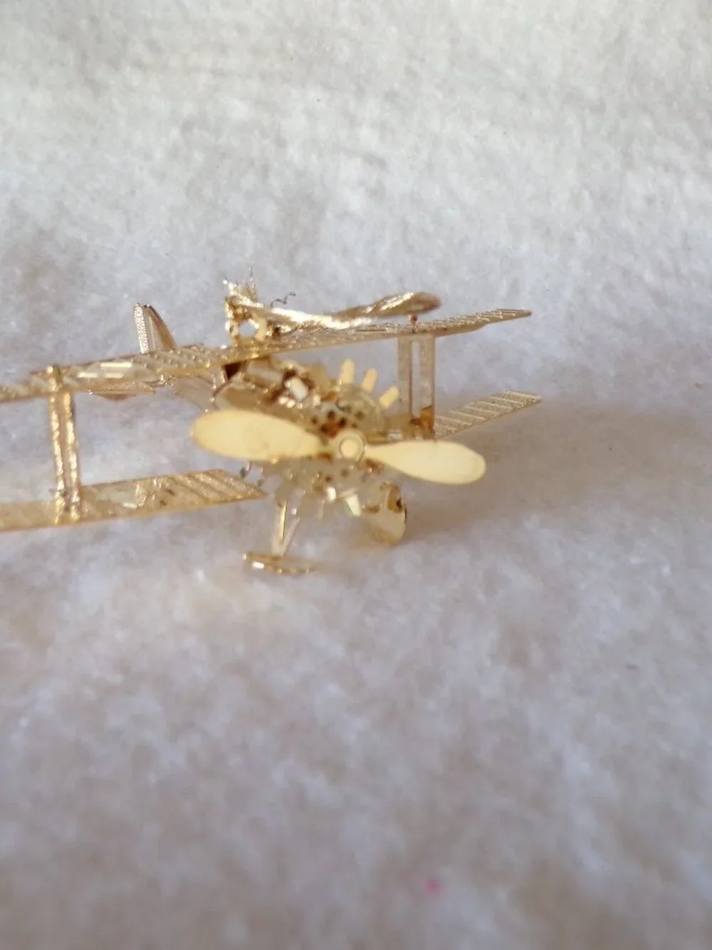 Baldwin Brass Biplane Plane 24KT Gold Finished Brass